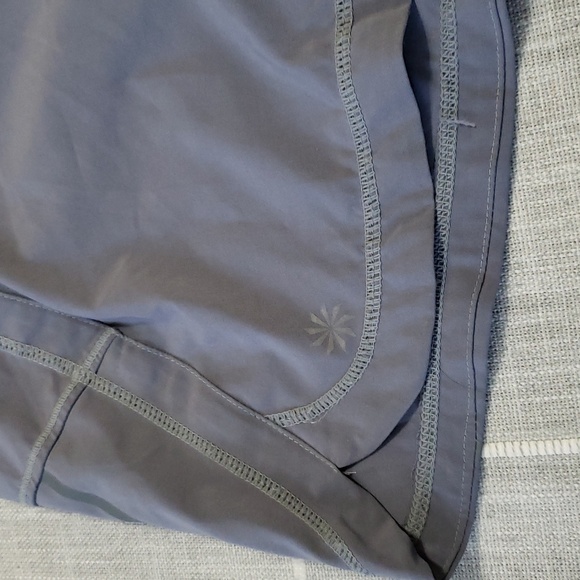 Athleta Pulse Shorts running black liner back zip pocket, Size M - Picture 4 of 12